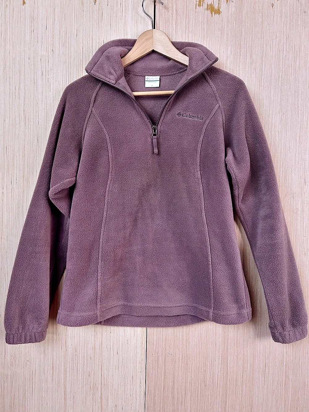 Columbia Women's Fleece Quarter-Zip Jacket Purple Small Like New